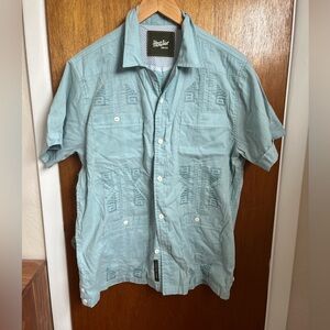 Howler Brothers Light Blue Short Sleeve Button Down Shirt